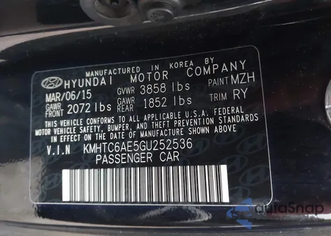 2016 Hyundai Veloster Turbo from USA, damaged, VIN KMHTC6AE5GU252536